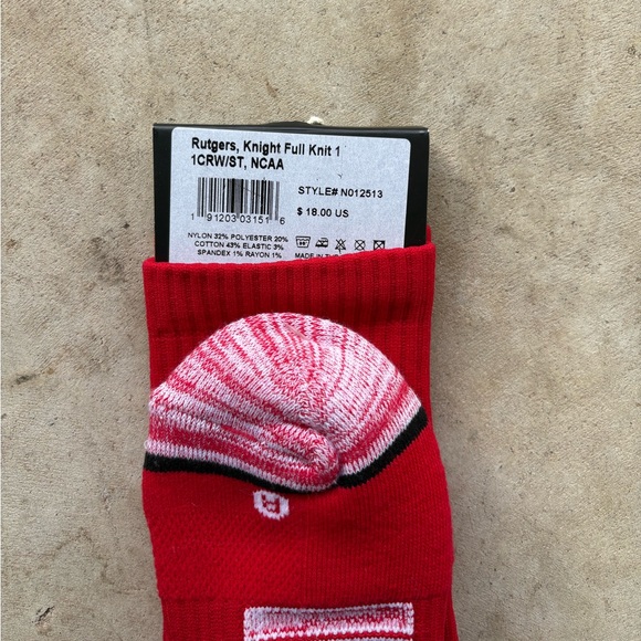 Rutgers Scarlet Knights red socks - Picture 3 of 4